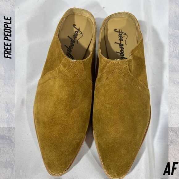 FREE PEOPLE NEW FRONTIER WESTERN MULES IN CAMEL TAN NEW SIZE 40 - Picture 6 of 7